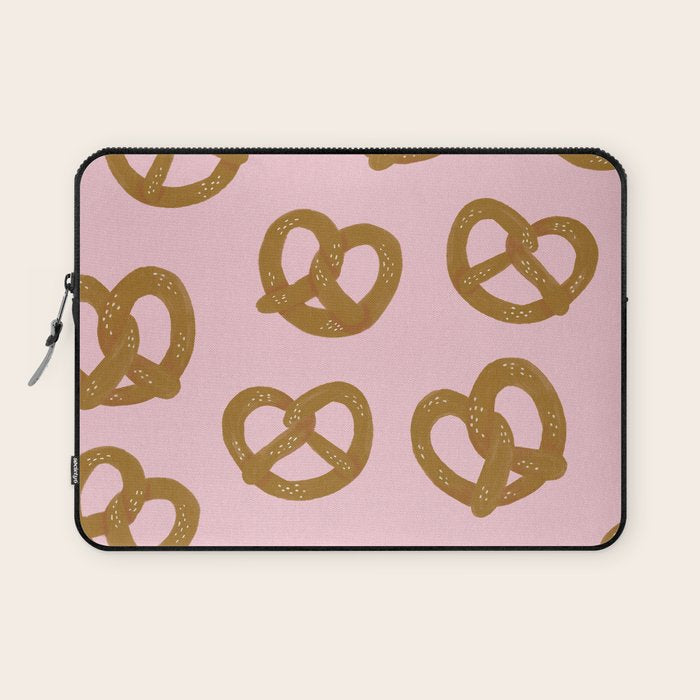 Pretzel Pattern - Blush Laptop Sleeve Gallery Image 1