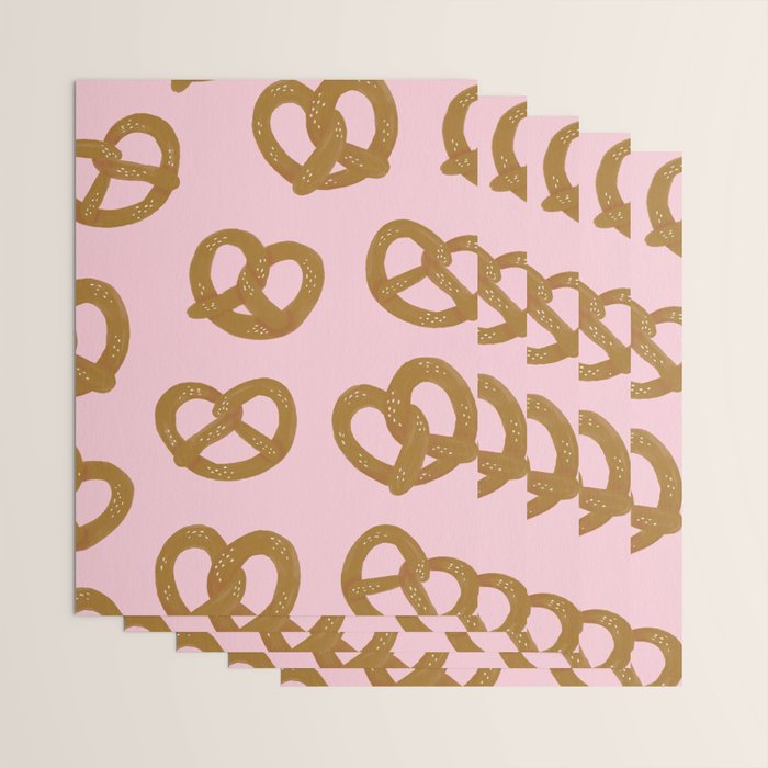 Pretzel Pattern - Blush Wrapping Paper Gallery Image 3