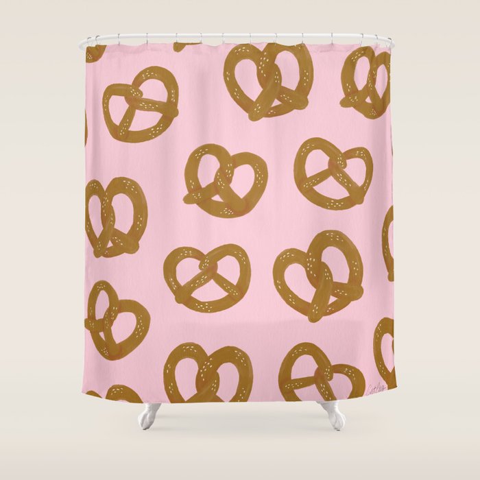 Pretzel Pattern - Blush Shower Curtain Gallery Image 1