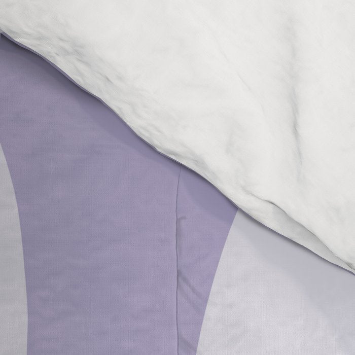Retro Modern Liquid Swirl Abstract Pattern in Muted Lavender Light Purple Comforter Gallery Image 4