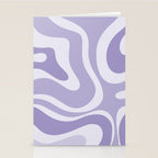 Retro Modern Liquid Swirl Abstract Pattern in Muted Lavender Light Purple Stationery Card Gallery Image 2