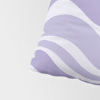 Retro Modern Liquid Swirl Abstract Pattern in Muted Lavender Light Purple Pillow Sham Gallery Image 4