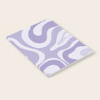 Retro Modern Liquid Swirl Abstract Pattern in Muted Lavender Light Purple Notebook Gallery Image 2