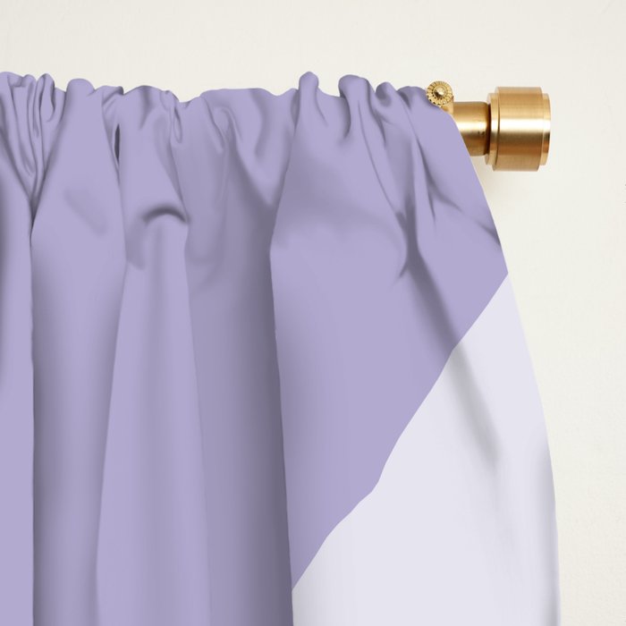 Retro Modern Liquid Swirl Abstract Pattern in Muted Lavender Light Purple Window Curtain Gallery Image 2