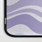 Retro Modern Liquid Swirl Abstract Pattern in Muted Lavender Light Purple Laptop Sleeve Gallery Image 3
