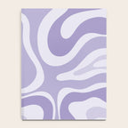 Retro Modern Liquid Swirl Abstract Pattern in Muted Lavender Light Purple Notebook Gallery Image 4