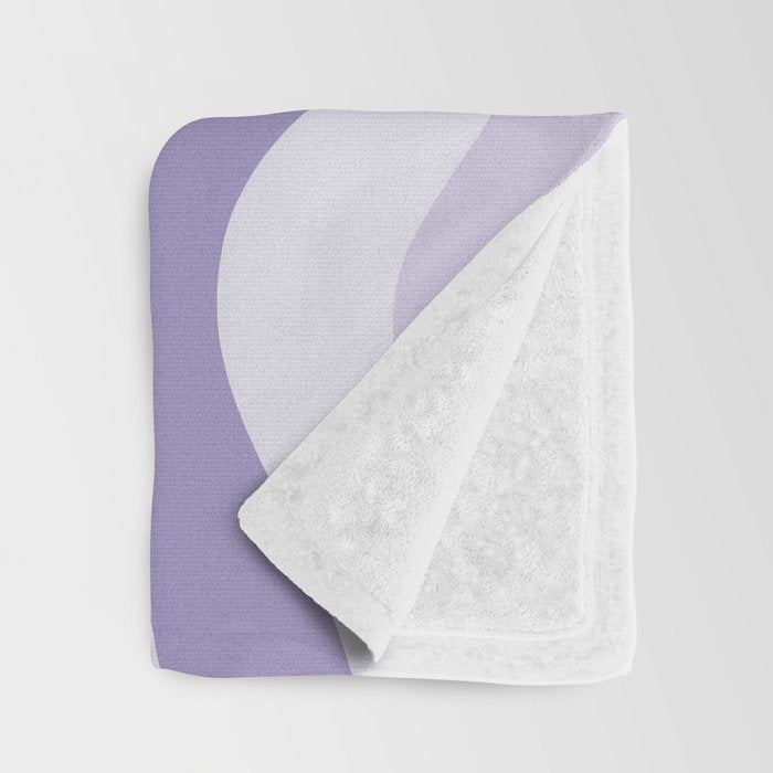 Retro Modern Liquid Swirl Abstract Pattern in Muted Lavender Light Purple Throw Blanket Gallery Image 3