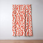 Living Coral Organic Pattern 2 Window Curtain Gallery Image 3