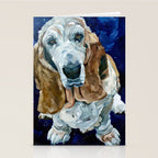Basset Hound Nebula Stickers Dog Portrait Stationery Card Gallery Image 2