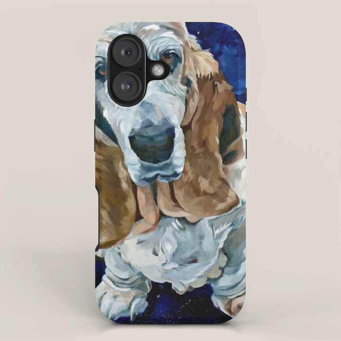 Basset Hound Nebula Stickers Dog Portrait iPhone Case Gallery Image 1