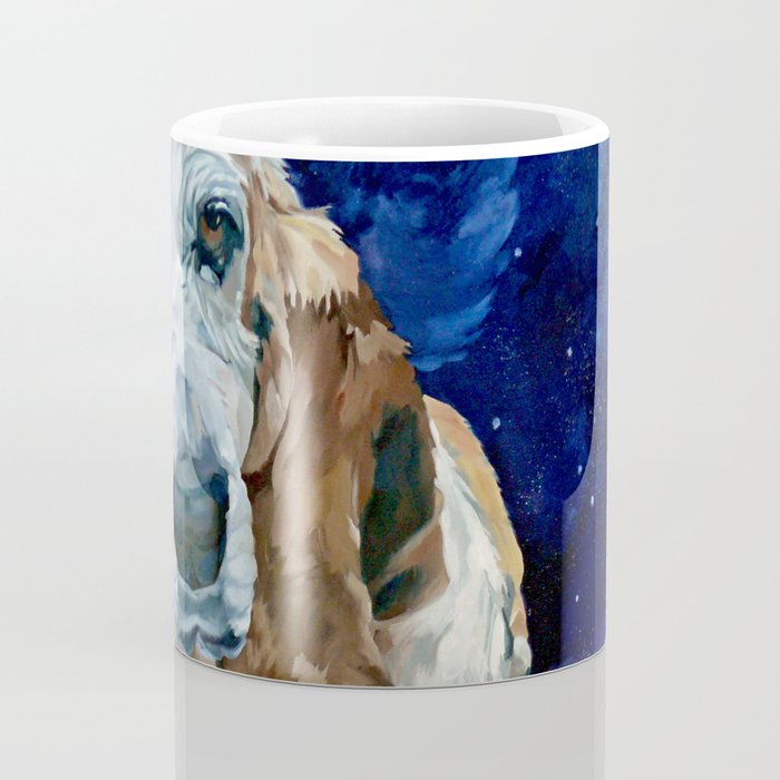 Basset Hound Nebula Stickers Dog Portrait Coffee Mug Gallery Image 4