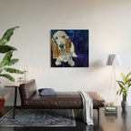 Basset Hound Nebula Stickers Dog Portrait Wood Wall Art Gallery Image 2