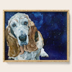 Basset Hound Nebula Stickers Dog Portrait Serving Tray Gallery Image 1