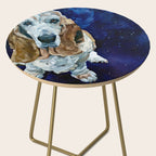 Basset Hound Nebula Stickers Dog Portrait Side Table Gallery Image 2