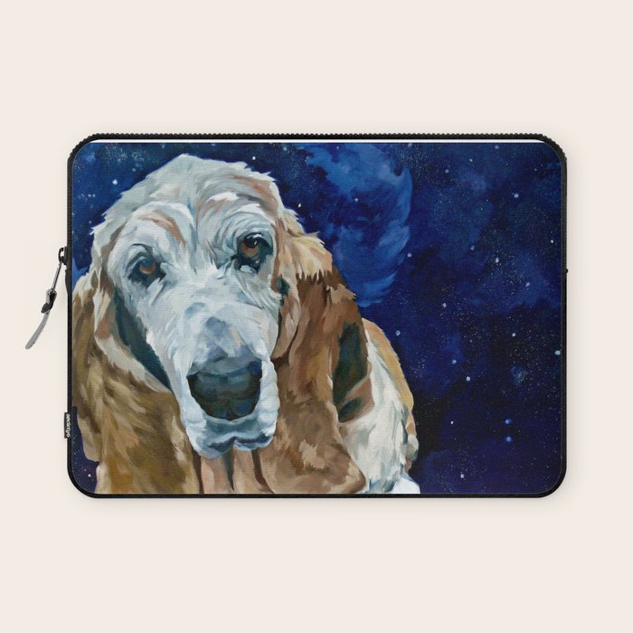 Basset Hound Nebula Stickers Dog Portrait Laptop Sleeve Gallery Image 1