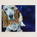 Basset Hound Nebula Stickers Dog Portrait Jigsaw Puzzle Gallery Image 1