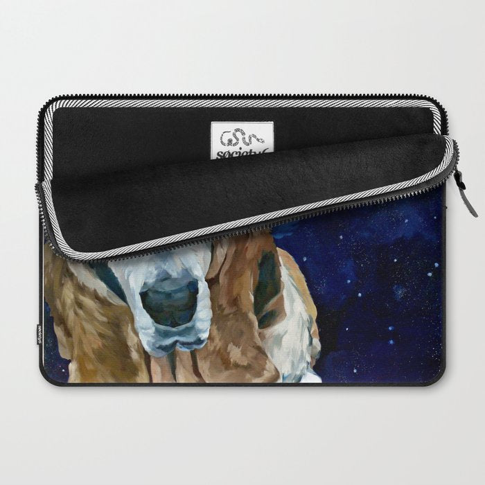 Basset Hound Nebula Stickers Dog Portrait Laptop Sleeve Gallery Image 2