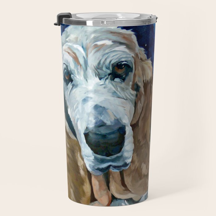 Basset Hound Nebula Stickers Dog Portrait Travel Mug Gallery Image 3