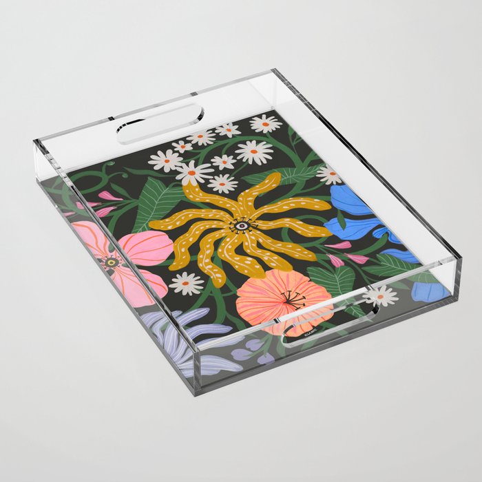 Merrick Floral Acrylic Tray Gallery Image 1