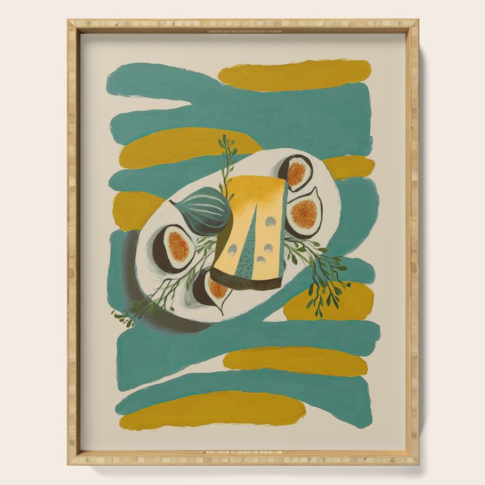Modern Fig Still Life Serving Tray Gallery Image 1