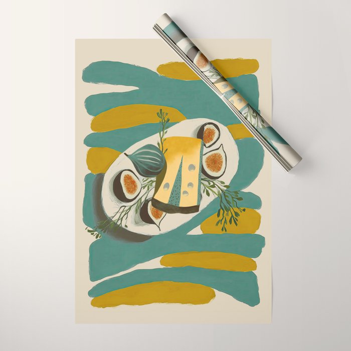 Modern Fig Still Life Wrapping Paper Gallery Image 1