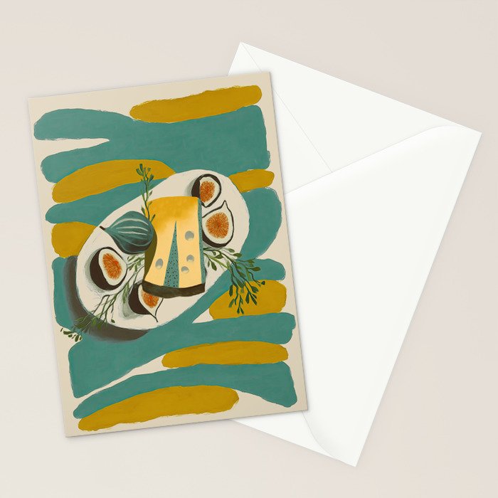 Modern Fig Still Life Stationery Card Gallery Image 2