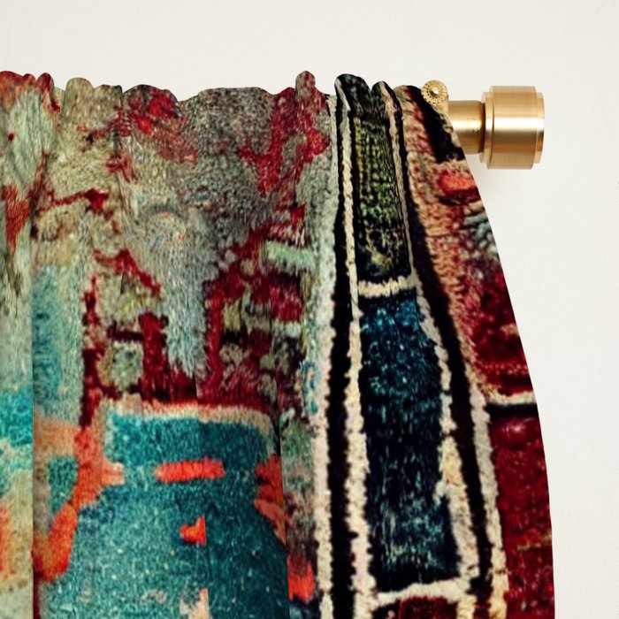 Eclectic Vintage Bohemian Aesthetic Window Curtain Gallery Image 2