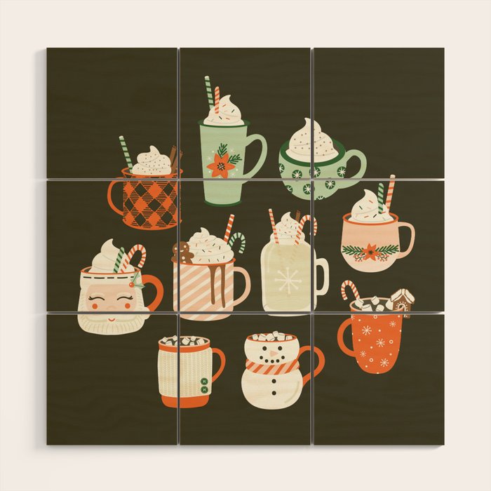 Christmas Cocoa Wood Wall Art Gallery Image 1