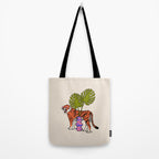 Tiger & Plant Tote Bag Gallery Image 2