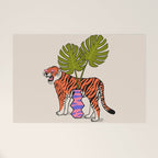 Tiger & Plant Welcome Mat Gallery Image 1