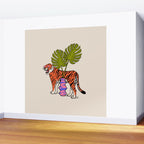 Tiger & Plant Wall Mural Gallery Image 2