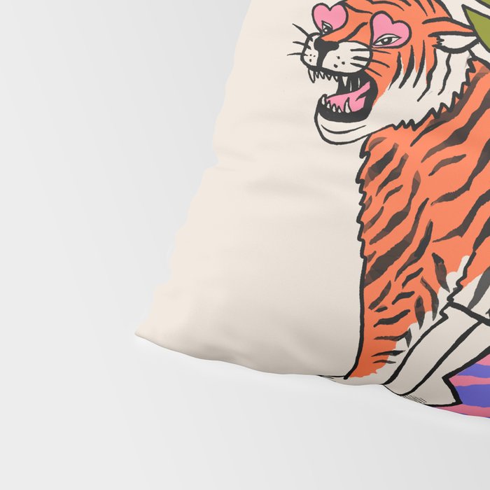 Tiger & Plant Pillow Sham Gallery Image 4