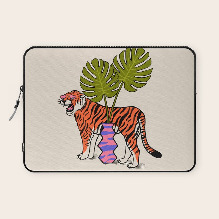 Tiger & Plant Laptop Sleeve Gallery Image 1