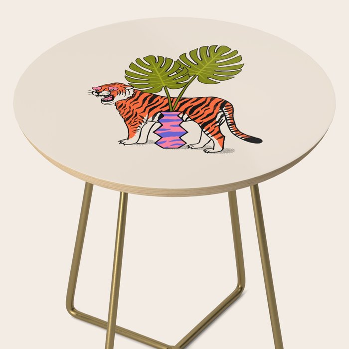 Tiger & Plant Side Table Gallery Image 2