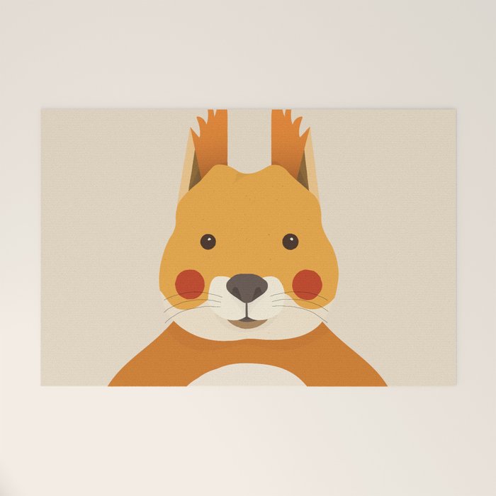 Red Squirrel Animal Portrait Welcome Mat Gallery Image 1