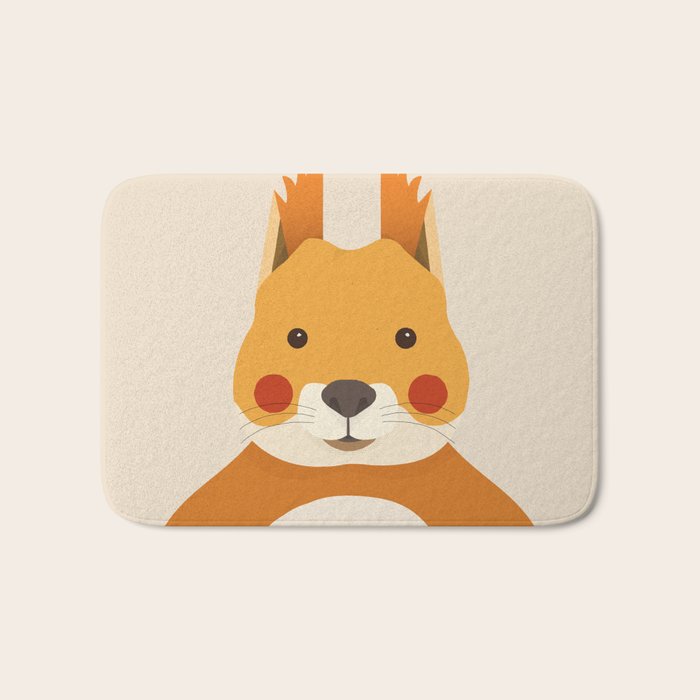 Red Squirrel Animal Portrait Bath Mat Gallery Image 1