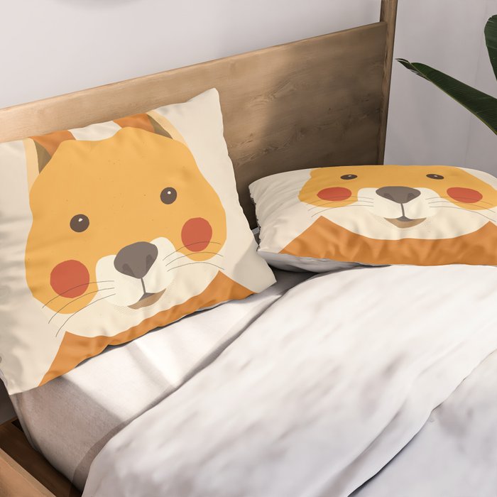 Red Squirrel Animal Portrait Pillow Sham Gallery Image 2