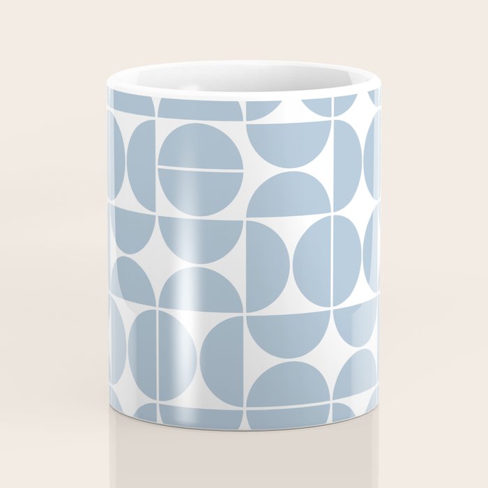 Mid Century Modern Geometric 04 Soft Blue Coffee Mug Gallery Image 4