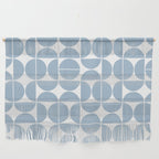 Mid Century Modern Geometric 04 Soft Blue Wall Hanging Gallery Image 1