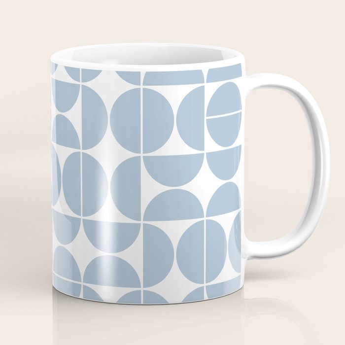 Mid Century Modern Geometric 04 Soft Blue Coffee Mug Gallery Image 1