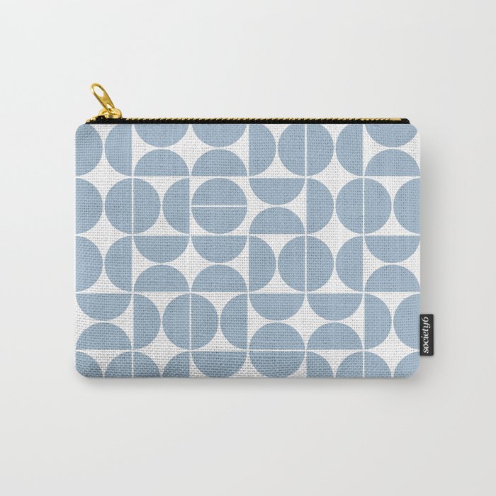 Mid Century Modern Geometric 04 Soft Blue Carry All Pouch Gallery Image 1