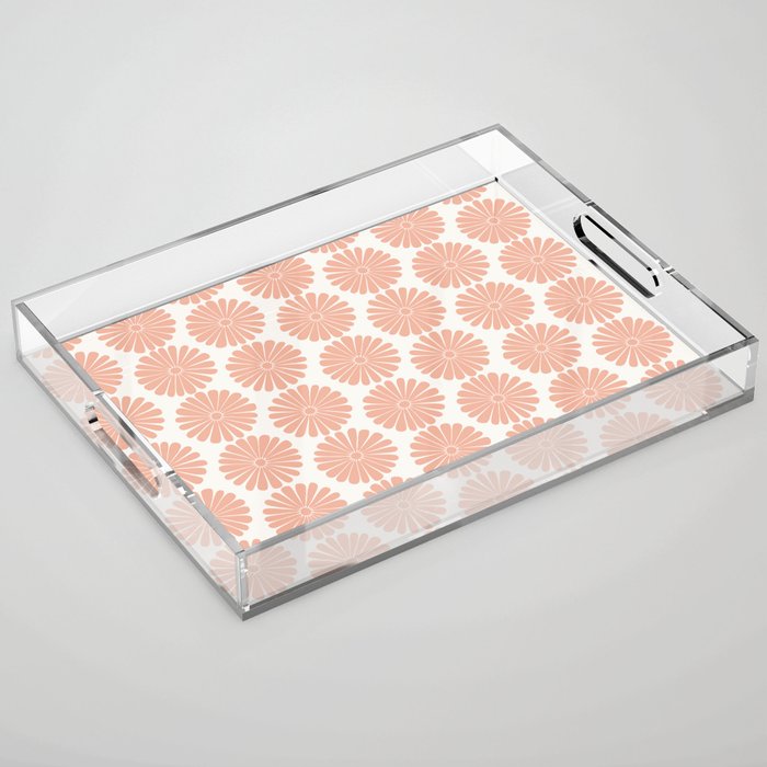 Floral Daisy Pattern XXXVIII Acrylic Tray Gallery Image 1