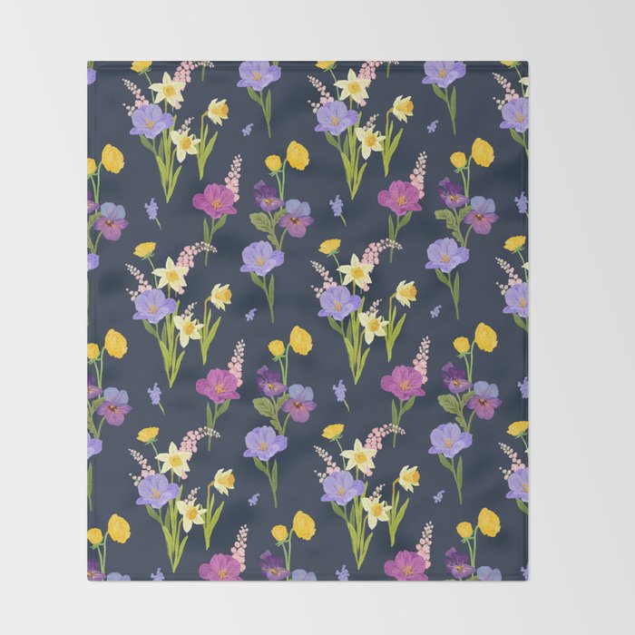 Floral Abundance Throw Blanket Gallery Image 2