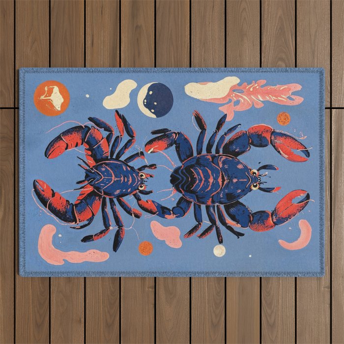 Oceanic Life - Lobster Outdoor Rug Gallery Image 1