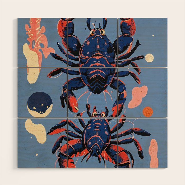 Oceanic Life - Lobster Wood Wall Art Gallery Image 1