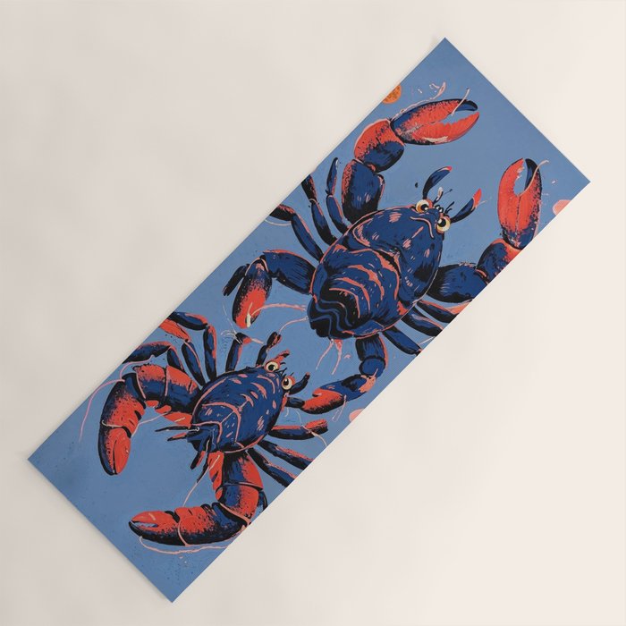 Oceanic Life - Lobster Yoga Mat Gallery Image 1