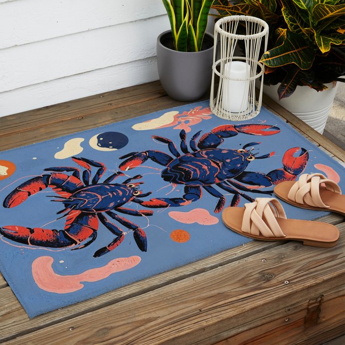 Oceanic Life - Lobster Outdoor Rug Gallery Image 2