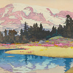 Mount Rainier Vintage Beautiful Japanese Woodblock Print Hiroshi Yoshida Coffee Mug Gallery Image 2