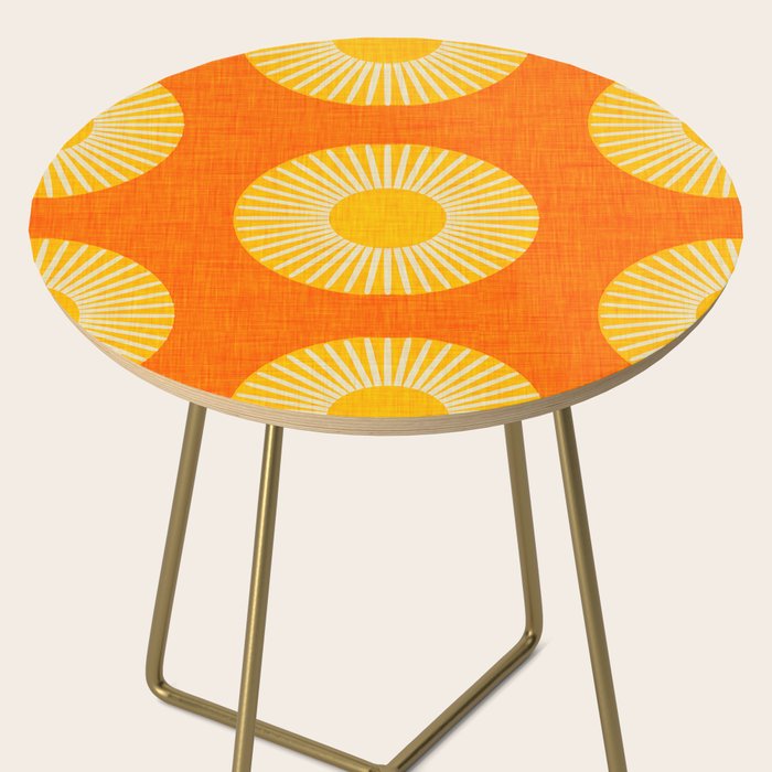Earth Mod Abstract Sun Orange Side Table Gallery Image 2