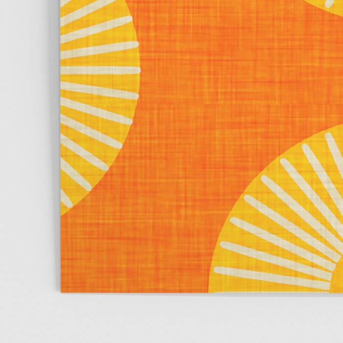Earth Mod Abstract Sun Orange Poster Gallery Image 3
